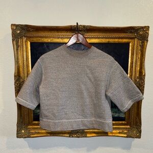 Nico Nicholson & Nicholson Cropped Boxy 1/2 Sleeve Crewneck Sweatshirt Small
